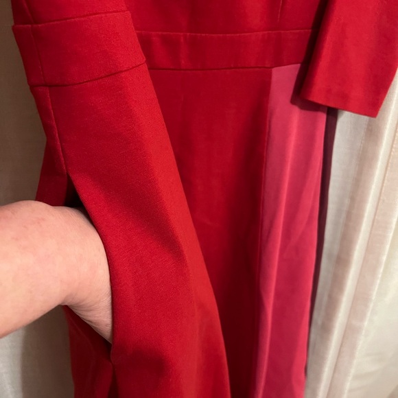 Boden Red A-Line Dress with Pockets Size US 10P - Picture 5 of 8
